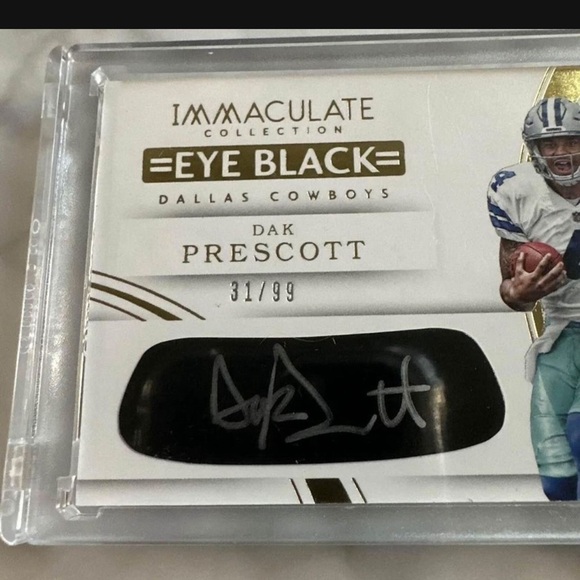Dallas Cowboys Dak Prescott Signed Immaculate EYE BLACK  #31/99 by Panini - Picture 3 of 6
